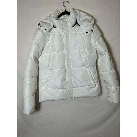 Zyia Women's Country Sport White Aspen Puffer Jacket with Removeable Hood SZ XL - Picture 1 of 5